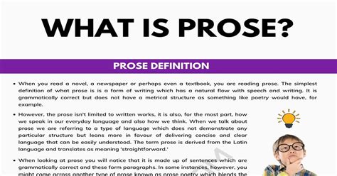 what is a prose story